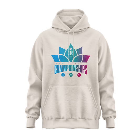 gymnastics qld state champs hoodie white front