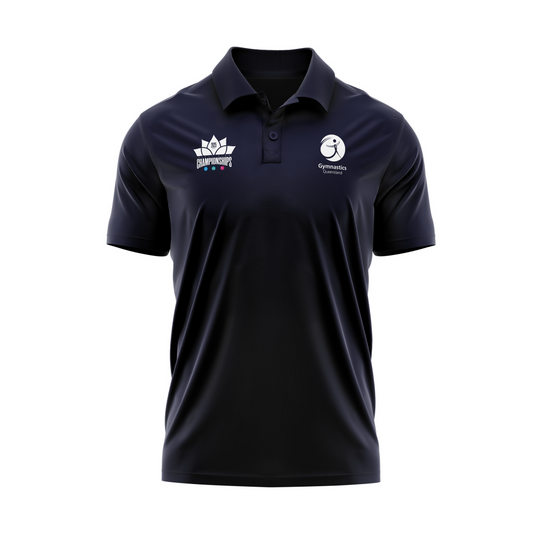 club championships navy polo front